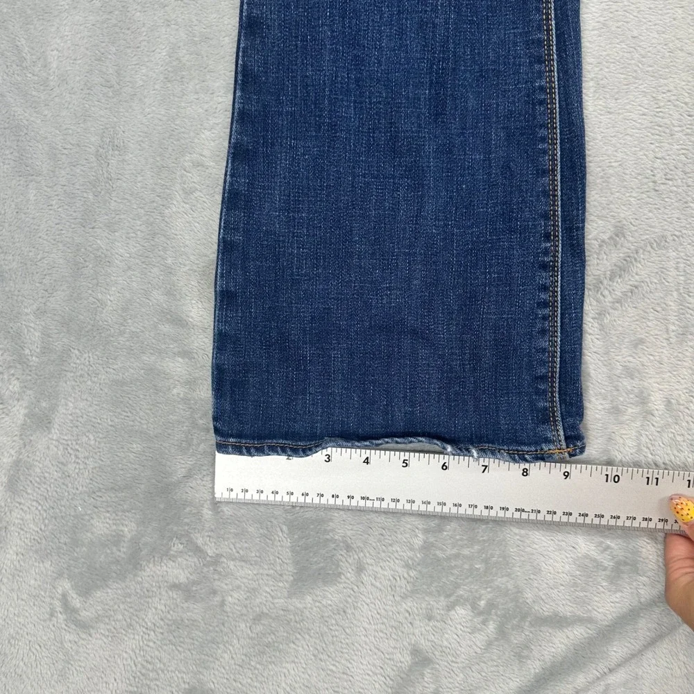 American Eagle Artist Flare Jeans Womens 6 Distressed Medium Wash Stretch Blue - Picture 6 of 9